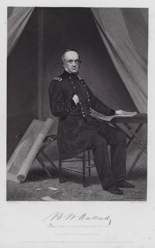 Henry Wager Halleck (metszet) alkotó: Alonzo (after) Chappel