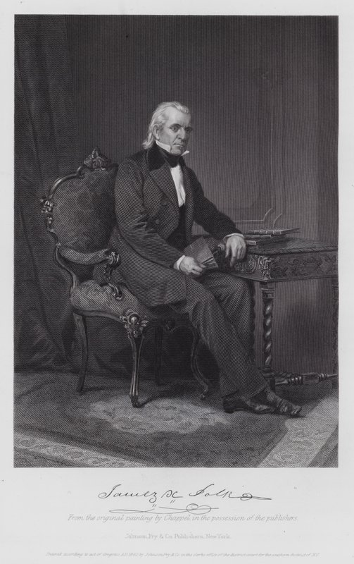 James Knox Polk (metszet) alkotó: Alonzo (after) Chappel