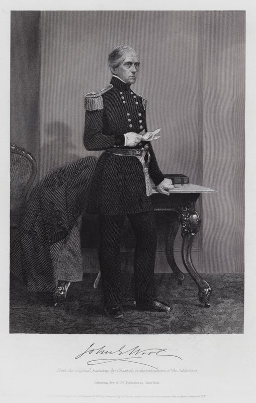 John E Wool (metszet) alkotó: Alonzo (after) Chappel