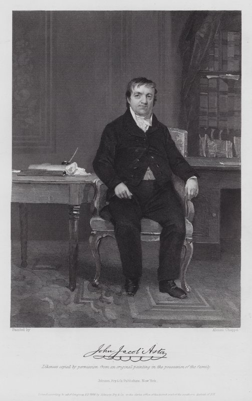 John Jacob Astor (metszet) alkotó: Alonzo (after) Chappel