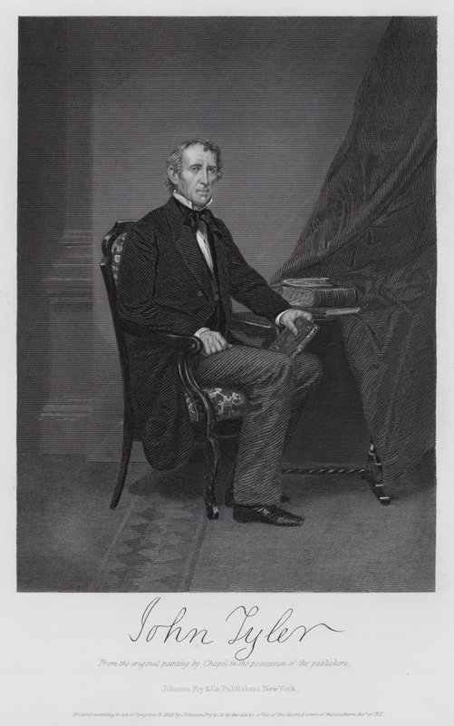 John Tyler (metszet) alkotó: Alonzo (after) Chappel