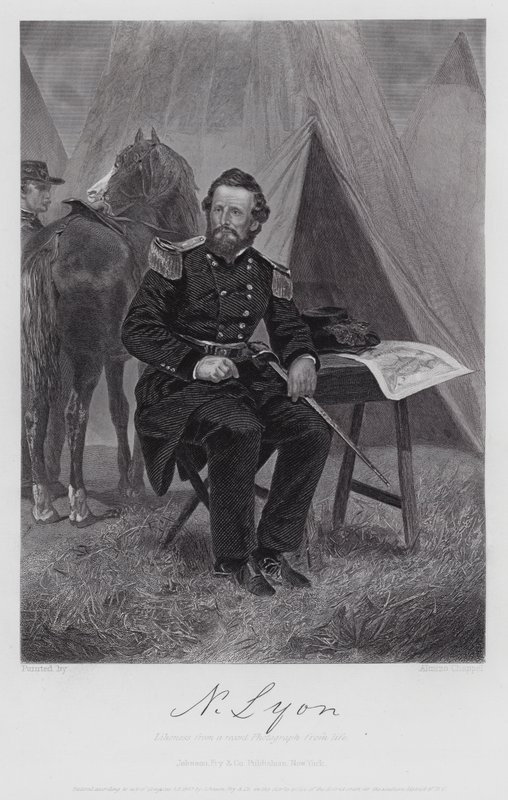 Nathaniel Lyon (metszet) alkotó: Alonzo (after) Chappel