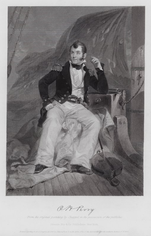 Oliver Hazard Perry (metszet) alkotó: Alonzo (after) Chappel
