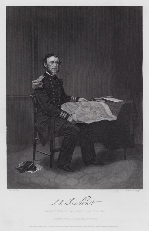 Samuel Francis Dupont (metszet) alkotó: Alonzo (after) Chappel