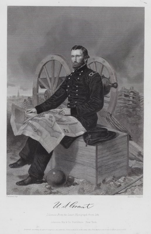 Ulysses S Grant (metszet) alkotó: Alonzo (after) Chappel