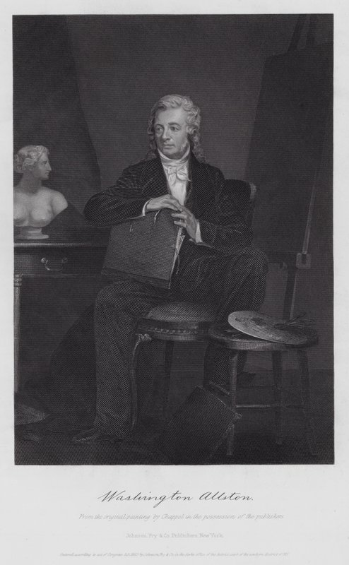 Washington Allston (metszet) alkotó: Alonzo (after) Chappel
