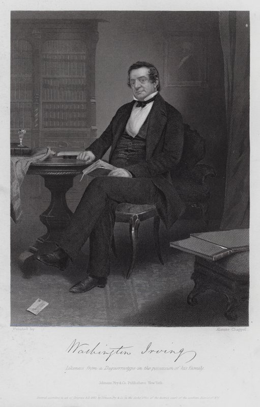 Washington Irving (metszet) alkotó: Alonzo (after) Chappel
