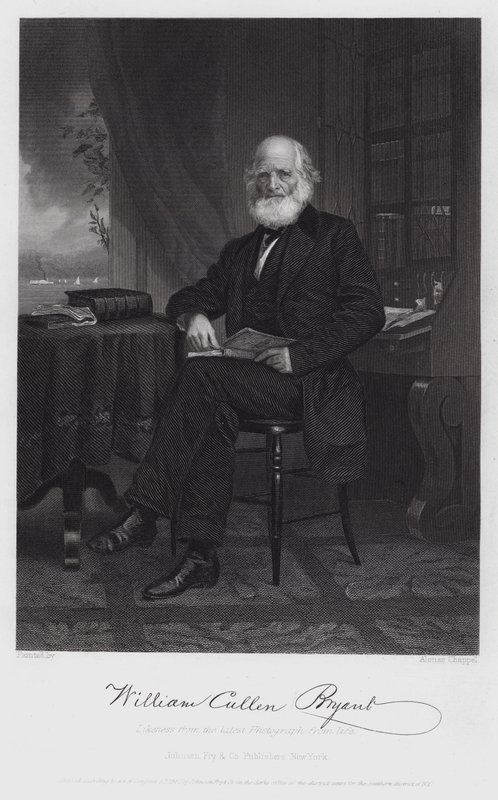 William Cullen Bryant (metszet) alkotó: Alonzo (after) Chappel