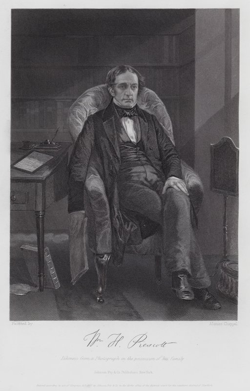 William Hickling Prescott (metszet) alkotó: Alonzo (after) Chappel
