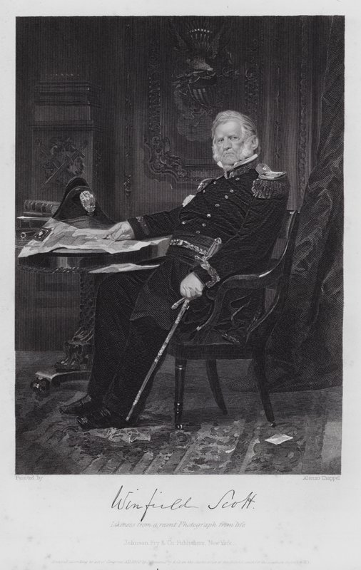 Winfield Scott (metszet) alkotó: Alonzo (after) Chappel