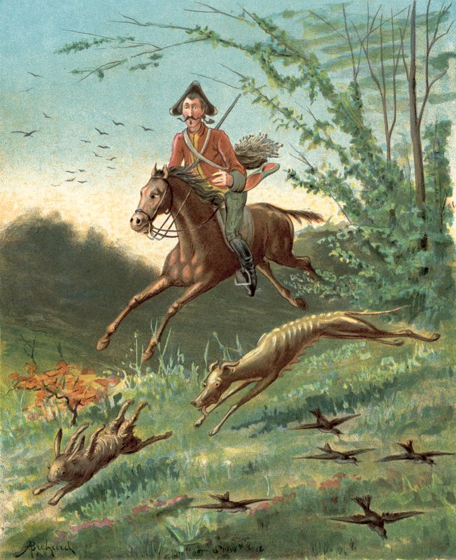 Münchausen báró kalandjai (chromolitho) alkotó: Alphonse Adolphe Bichard