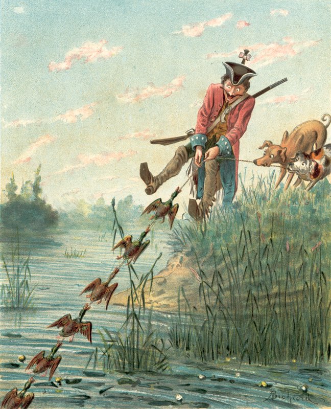 Münchausen báró kalandjai (chromolitho) alkotó: Alphonse Adolphe Bichard