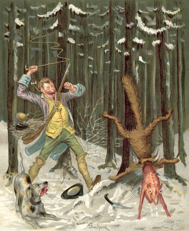 Münchausen báró kalandjai (chromolitho) alkotó: Alphonse Adolphe Bichard