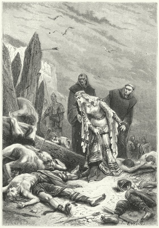 Szép Edith megtalálja Harold király holttestét a hastingsi csatamezőn alkotó: Alphonse Marie de (after) Neuville