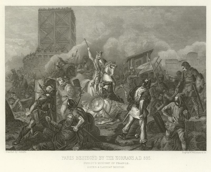Párizst a normannok ostromolták, i.sz. 885 alkotó: Alphonse Marie de Neuville