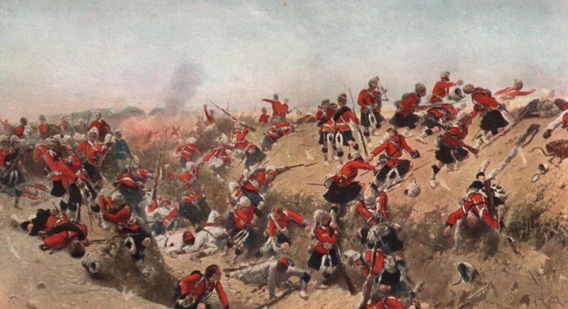 Tel el Kebir megtámadása a Black Watch által, Egyiptom, 1882 alkotó: Alphonse Marie de Neuville