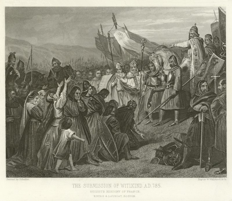The Submission of Witikind, Kr.u. 785 alkotó: Alphonse Marie de Neuville