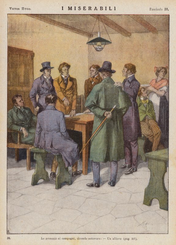 Illusztráció Victor Hugo Les Miserables című művéhez (színes litográfia) alkotó: Ambrogio Lombardi
