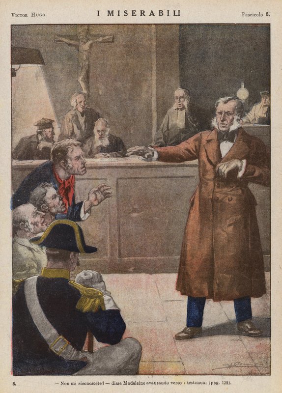 Illusztráció Victor Hugo Les Miserables című művéhez (színes litográfia) alkotó: Ambrogio Lombardi