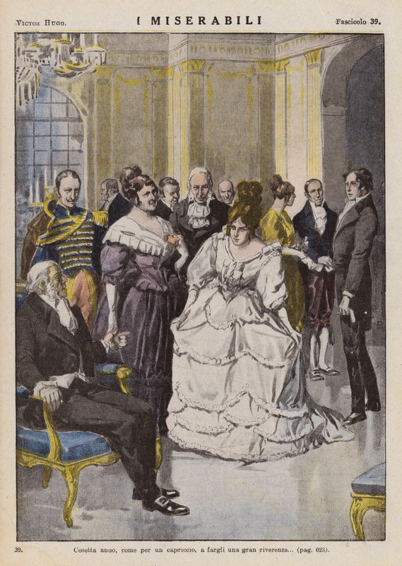 Illusztráció Victor Hugo Les Miserables című művéhez (színes litográfia) alkotó: Ambrogio Lombardi