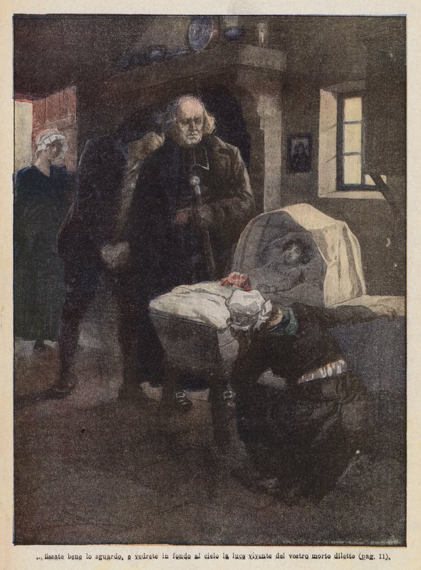 Illusztráció Victor Hugo Les Miserables című művéhez (színes litográfia) alkotó: Ambrogio Lombardi