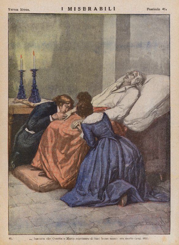 Illusztráció Victor Hugo Les Miserables című művéhez (színes litográfia) alkotó: Ambrogio Lombardi