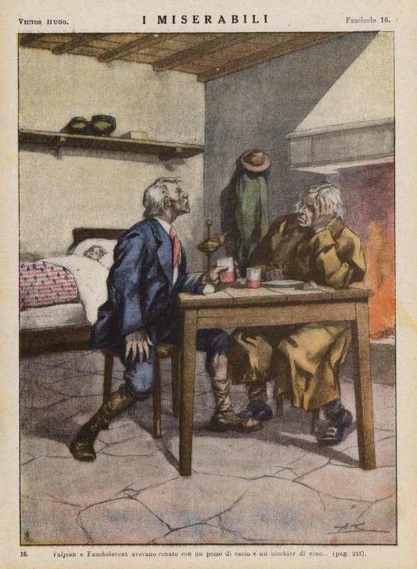 Illusztráció Victor Hugo Les Miserables című művéhez (színes litográfia) alkotó: Ambrogio Lombardi