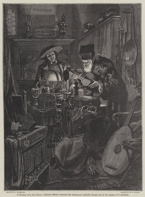 Hegedűs egy dallammal, R E Francillon alkotó: Amedee Forestier