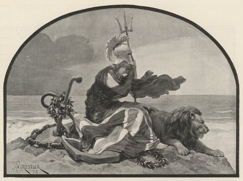Britannia gyászol alkotó: Amedee Forestier