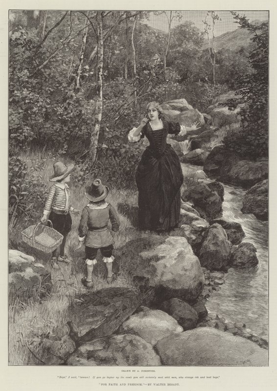 A hitért és a szabadságért, Walter Besant alkotó: Amedee Forestier