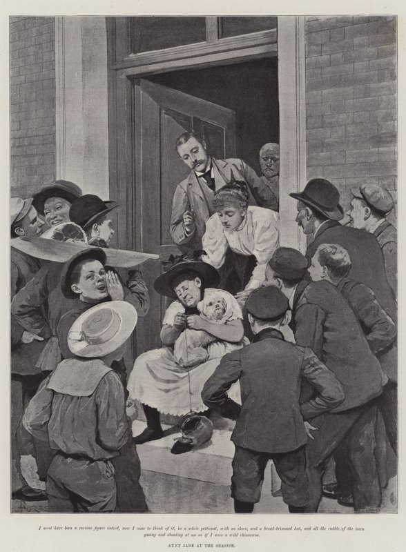 Illusztráció a Jane néni a tengerparton című könyvhöz, a néhai Lord Brabourne-tól alkotó: Amedee Forestier
