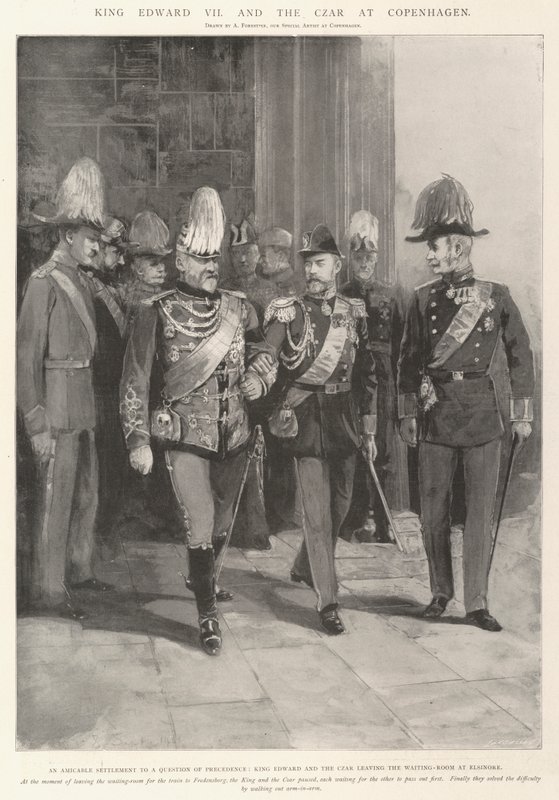 VII. Edward király és a cár Koppenhágában alkotó: Amedee Forestier