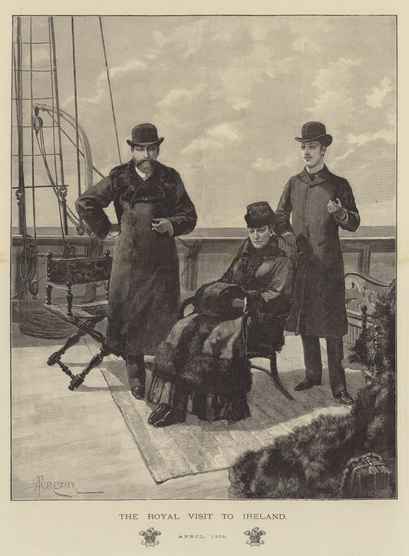 Királyi látogatás Írországban, 1885. április alkotó: Amedee Forestier
