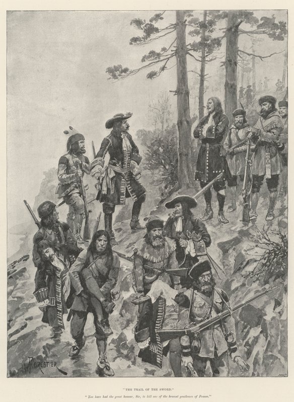 A kardpróba, írta Gilbert Parker alkotó: Amedee Forestier