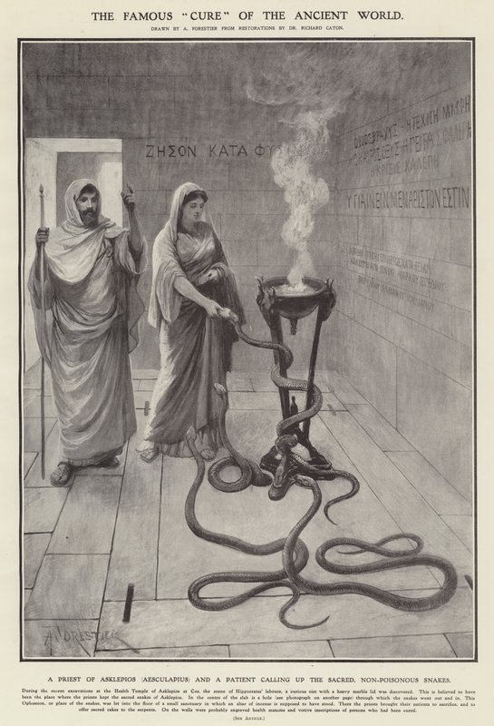 Az ókori világ híres "gyógyszere" (litho) alkotó: Amedee (after) Forestier