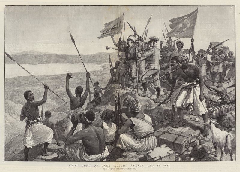 A Nyanza Albert-tó első látképe, 1887. december 13. alkotó: Amedee Forestier