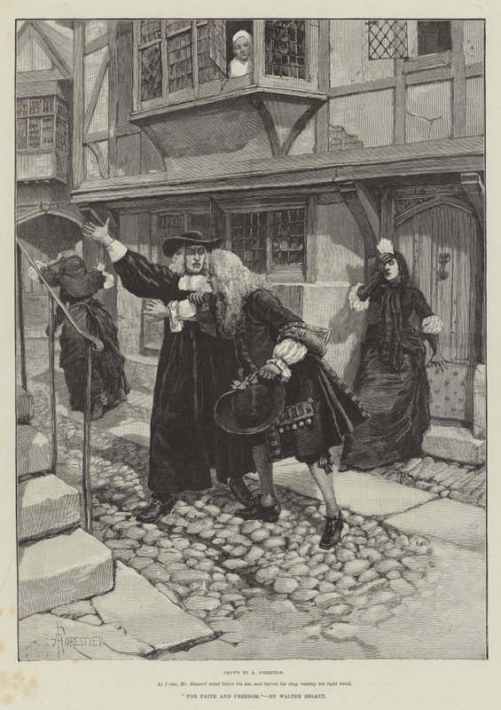 A hitért és szabadságért, Walter Besant alkotó: Amedee Forestier