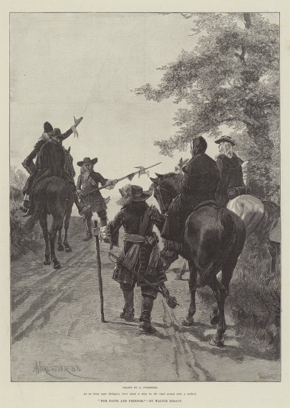 A hitért és szabadságért, Walter Besant alkotó: Amedee Forestier
