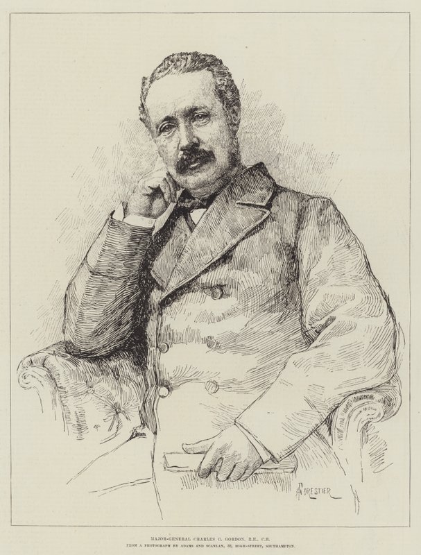 Charles G Gordon vezérőrnagy, RE, CB alkotó: Amedee Forestier