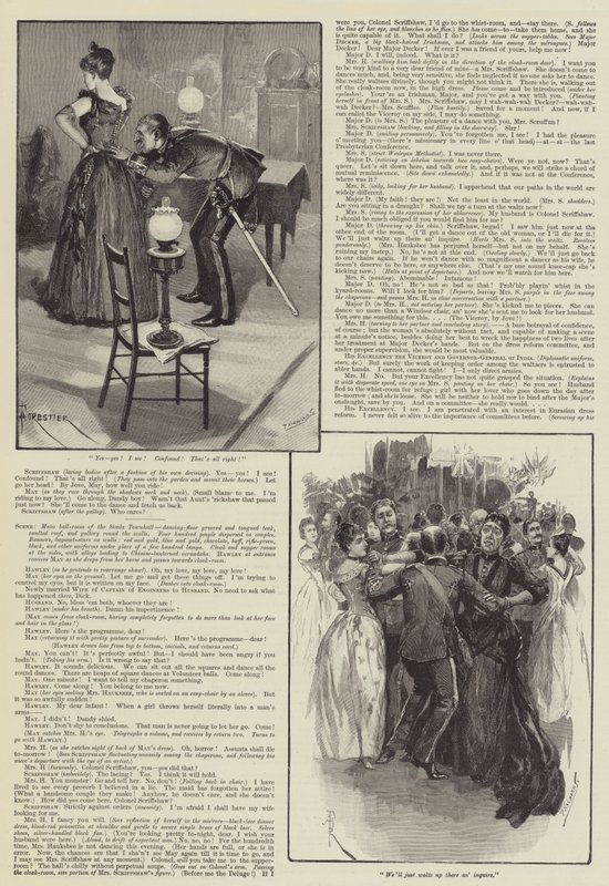 Mrs. Hauksbee kiül, egy történelmietlen extravagáns, Rudyard Kipling alkotó: Amedee Forestier