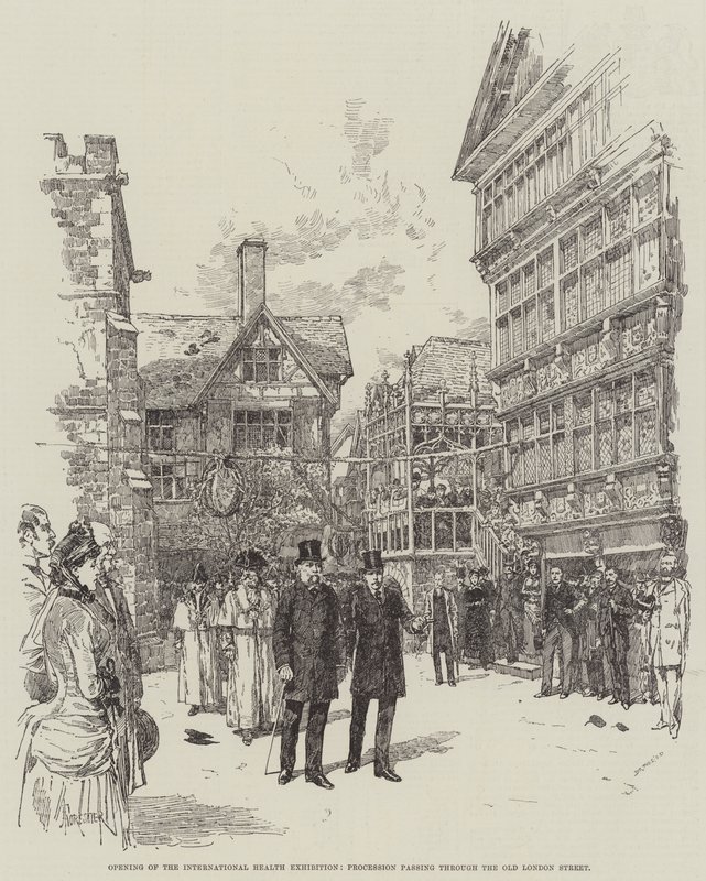 A Nemzetközi Egészségügyi Kiállítás megnyitója, felvonulás az Old London Street-en keresztül alkotó: Amedee Forestier