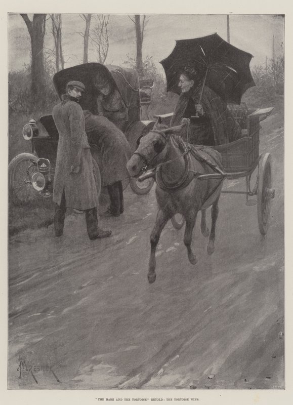 A nyúl és a teknősbéka újra elbeszélve, a teknősbéka nyer alkotó: Amedee Forestier