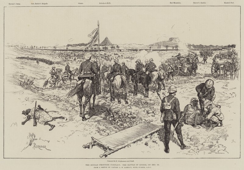 A Soudan Frontier Conflict, a ginnis-i csata december 30-án alkotó: Amedee Forestier