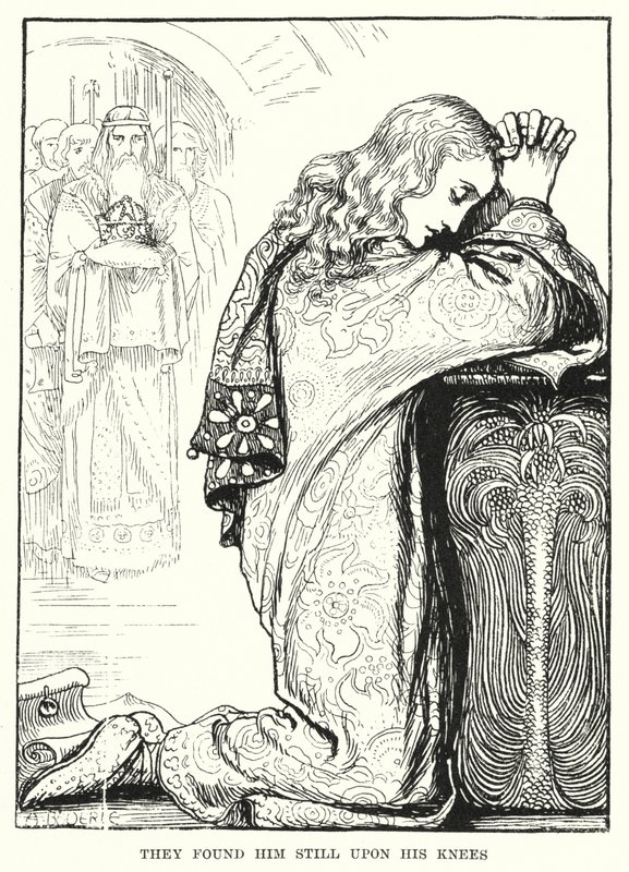 Még mindig a térdén találták (metszet) alkotó: Amelia M. (attr.to) Bowerley or Bauerle