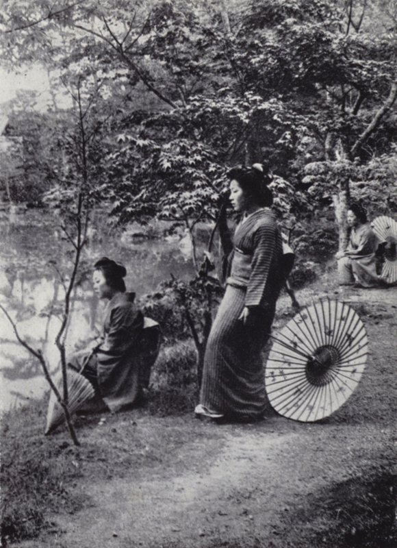 Nyugodt elvonulás a tó mellett, Kinkakuji kolostor (f/w fotó) alkotó: American Photographer (after)