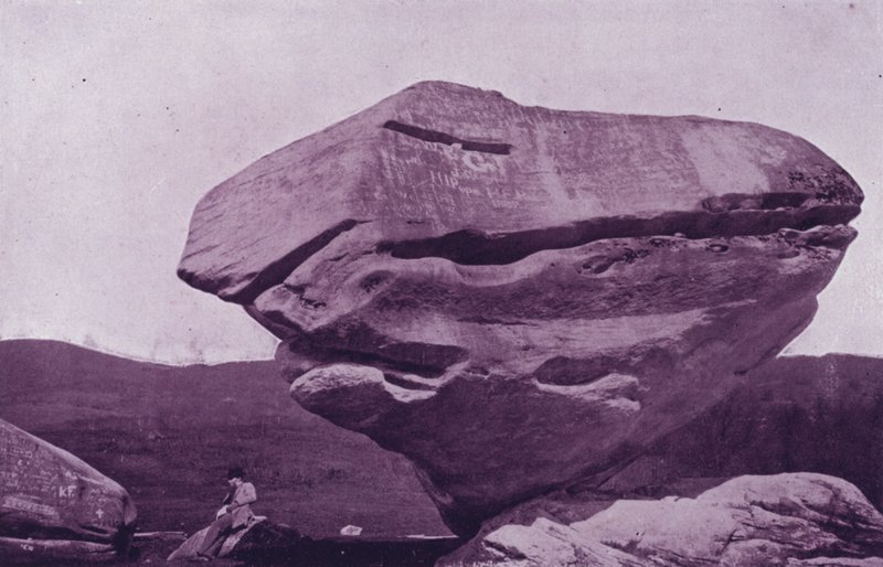 Balanced Rock, Pittsfield közelében, Massachusetts (fekete-fehér fotó) alkotó: American Photographer (after)