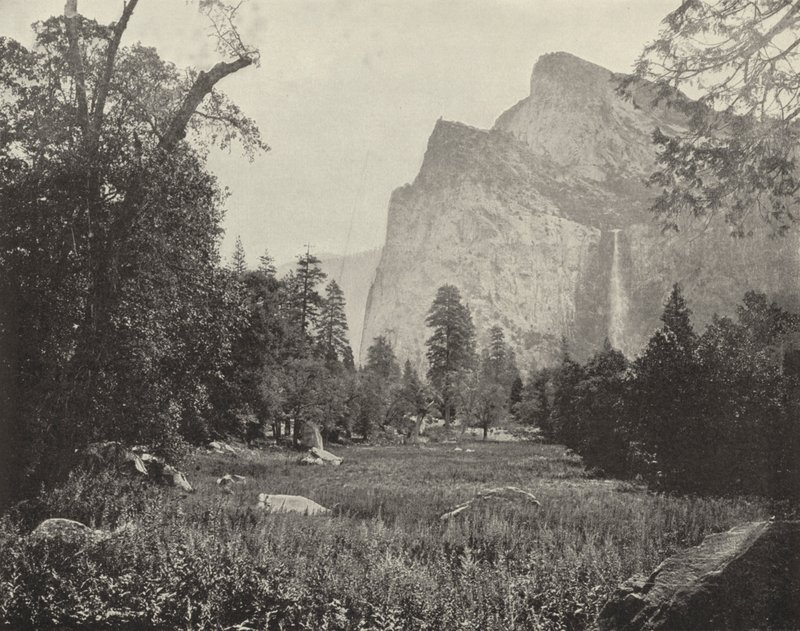 Bridal Veil Falls, Yosemite Valley, California (f/w fotó) alkotó: American Photographer (after)