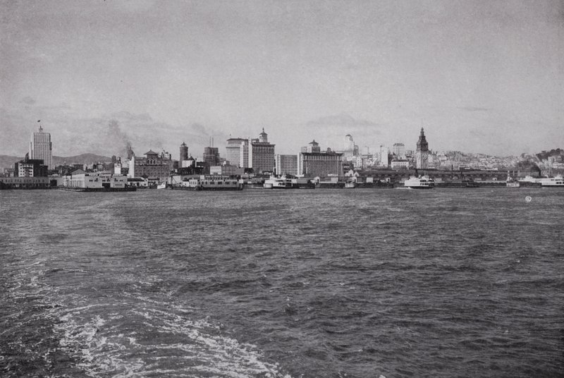 Kalifornia: San Francisco Skyline, egy dél-csendes-óceáni kompról (f/w fotó) alkotó: American Photographer (after)