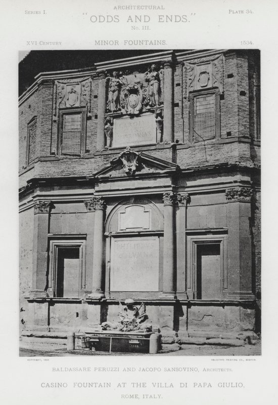 Kaszinó szökőkút a Villa Di Papa Giulio-ban, Róma, Olaszország (f/w fotó) alkotó: American Photographer (after)
