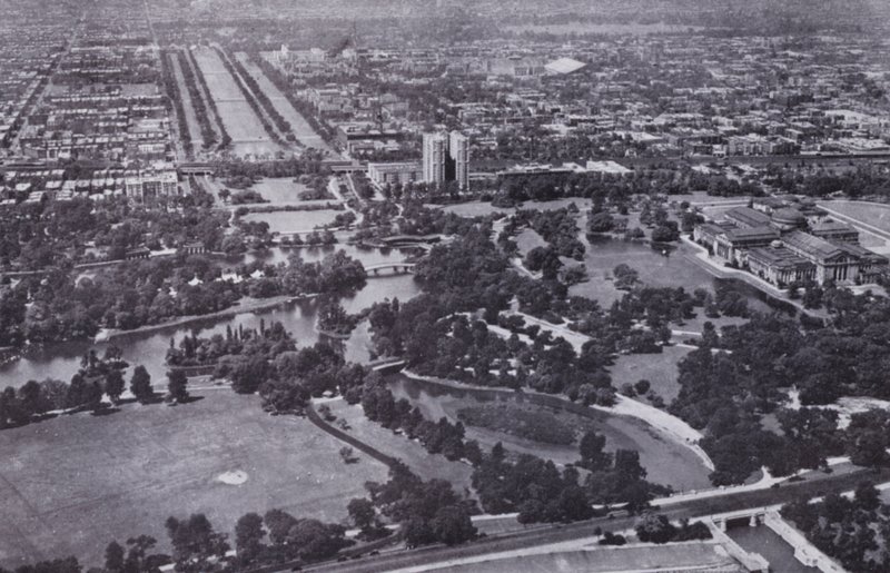 Chicago: Jackson Park és a Midway a levegőből (f/w fotó) alkotó: American Photographer (after)